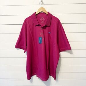 NWTs Tommy Bahama Emfielder 2.0 Polo IslandZone technology ‘Wild Cherry’ 3XB